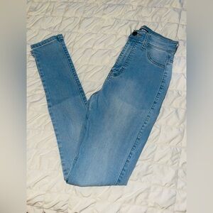Light blue high waisted skinny jeans